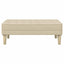 bænk med pude Creme 113 x 57 x 39 cm Stof