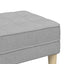 bænk med pude Skygrå 113 x 57 x 39 cm Stof