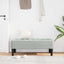 bænk med pude Lysegrå 113 x 57 x 39 cm Fløjl