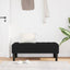 bænk med pude Sort 113 x 57 x 39 cm Fløjl