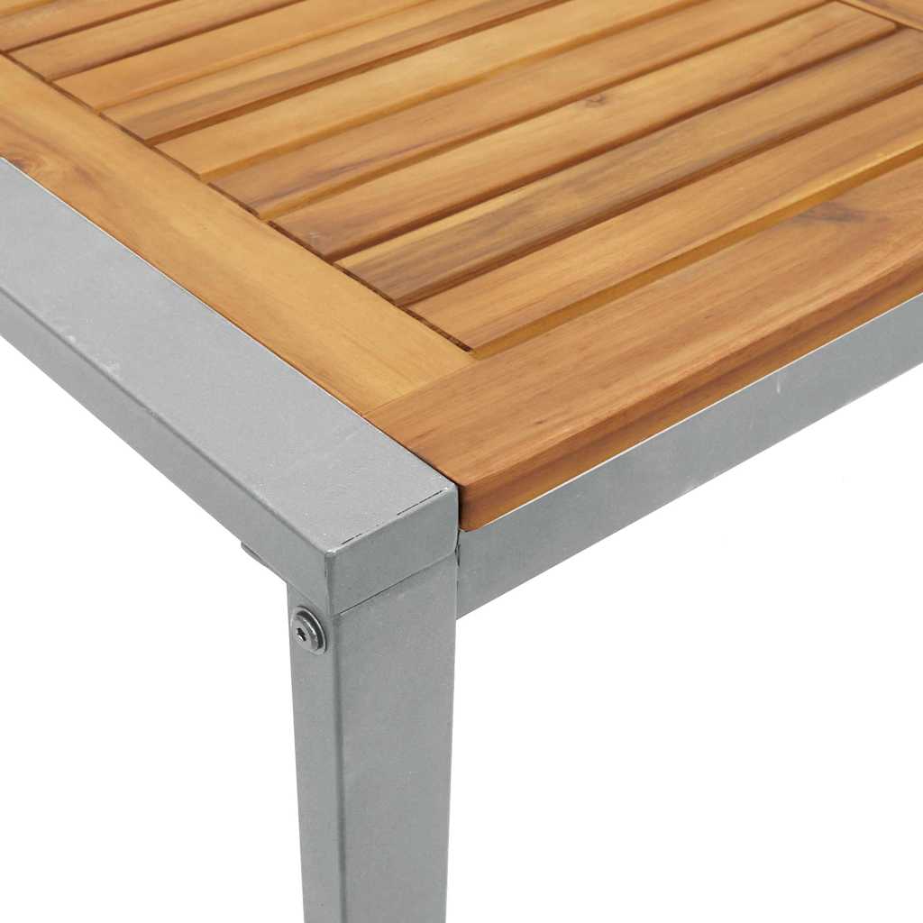 Havemøbel Bord Grå 140 x 80 x 75 cm Massivt Akacietræ