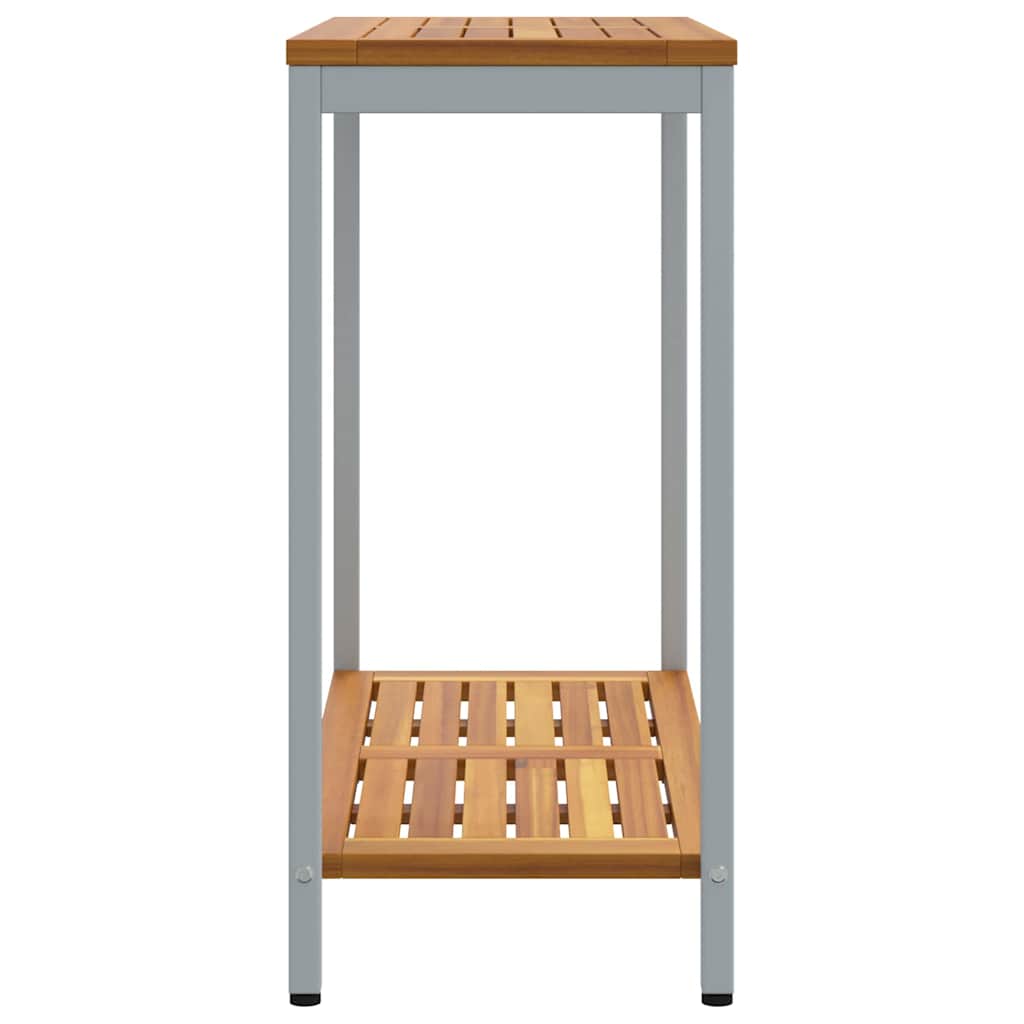 Udendørs Bord med opbevaring Naturlig og grå 80 x 35 x 75 cm