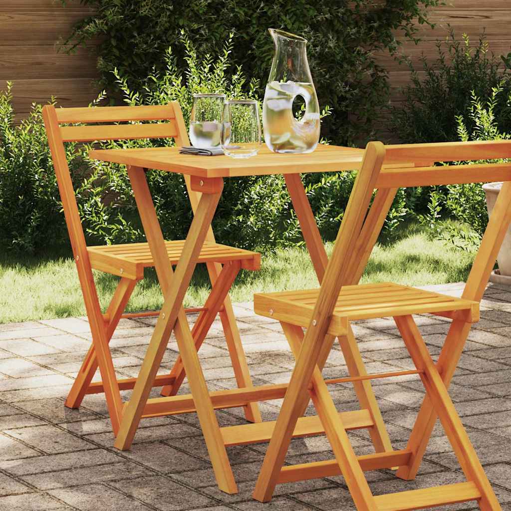 Havemøbel Bord Naturfarvet 60 x 60 x 72 cm Massivt Akacietræ billede