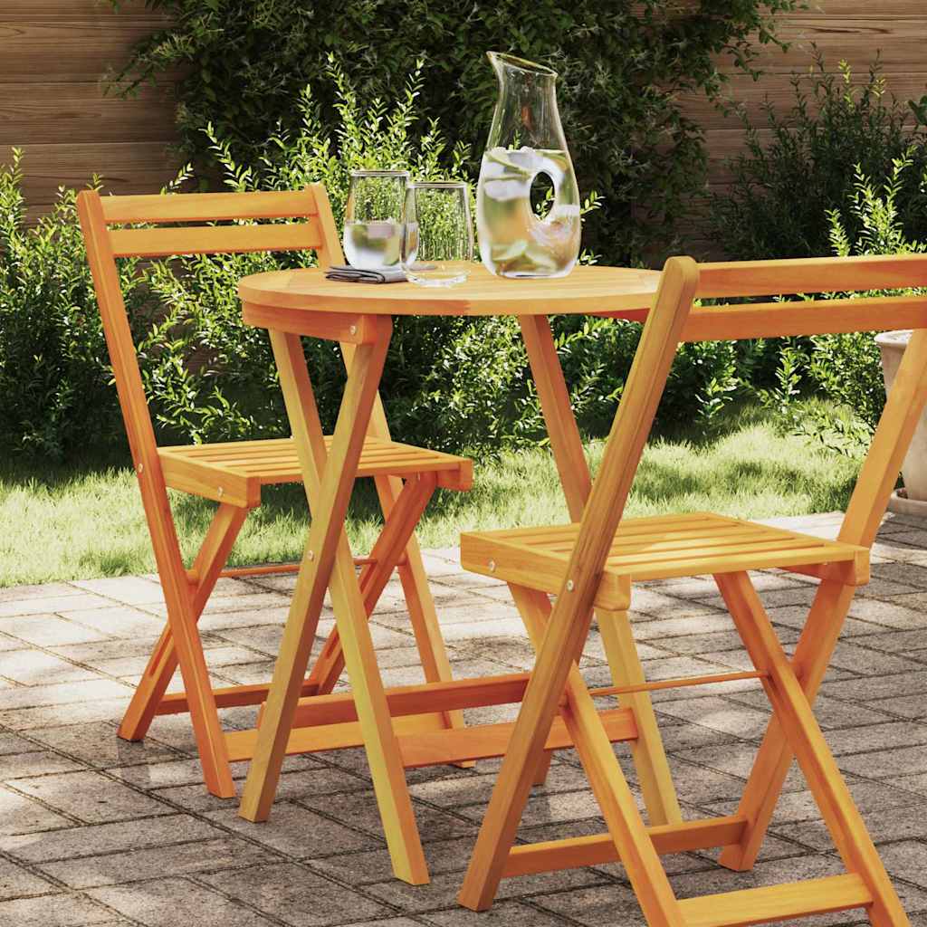 Havemøbel Bord Naturfarvet 60 x 60 x 72 cm Massivt Akacietræ billede