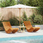 Lounger 2-person 2 pcs Brun 154 x 60 x 74 cm Massivt Akacietræ