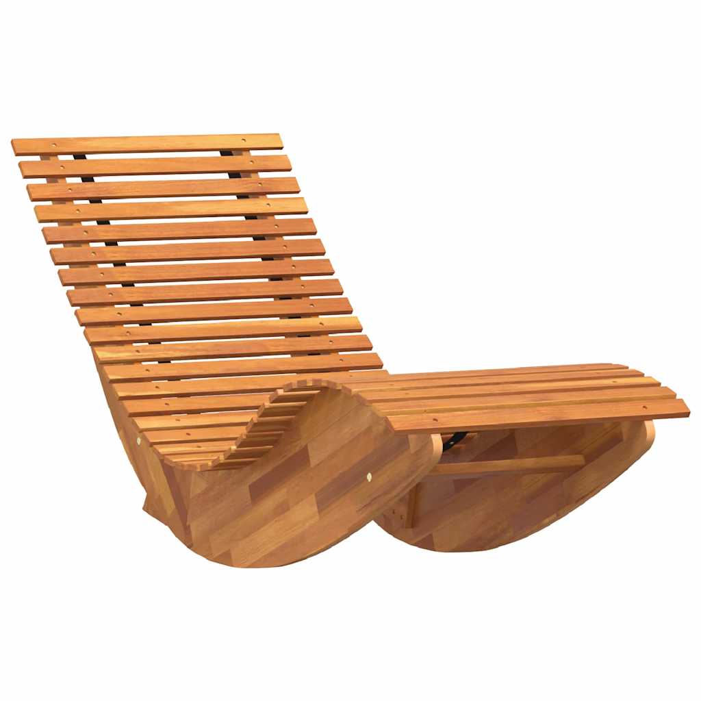 Lounger 2-person 2 pcs Brun 154 x 60 x 74 cm Massivt Akacietræ