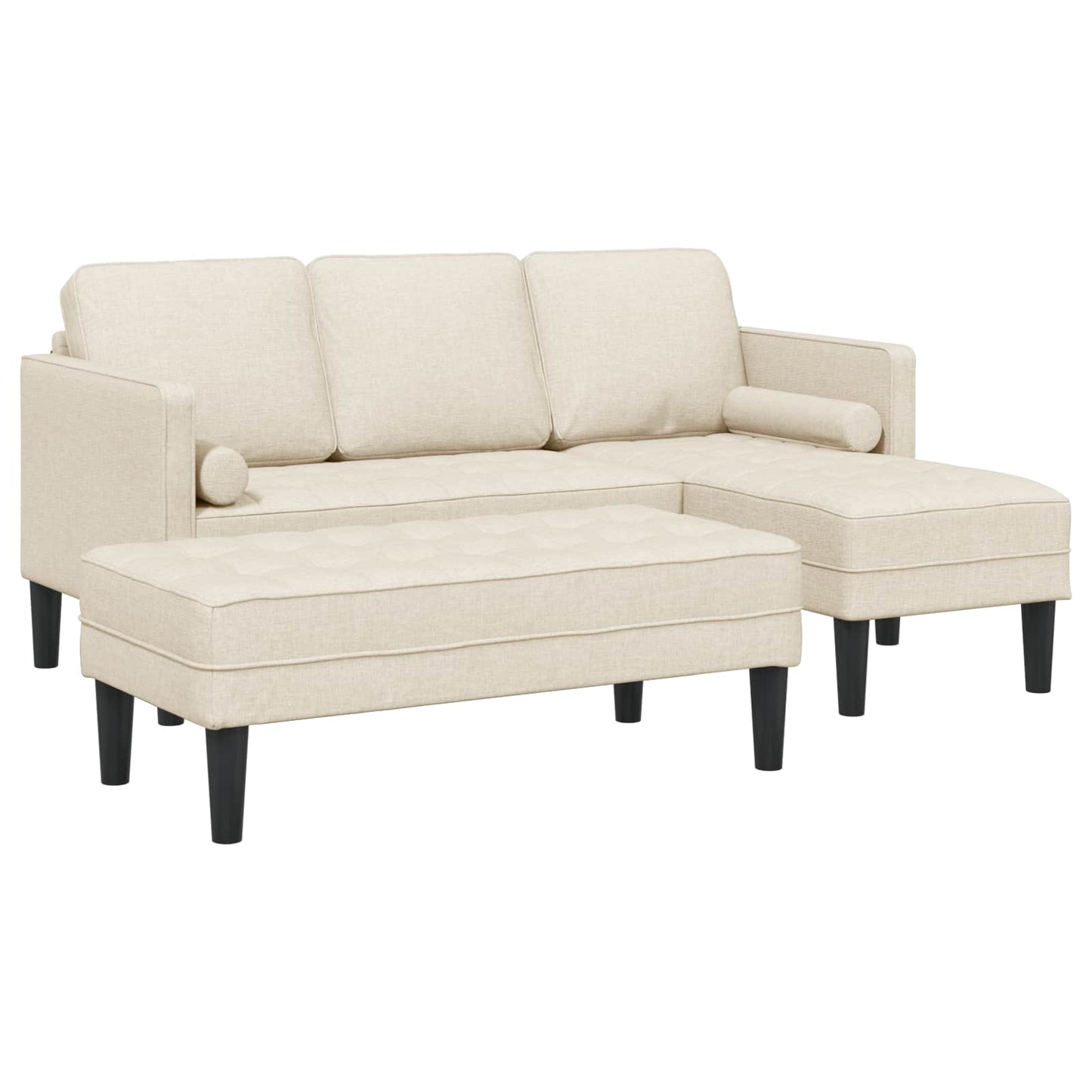 Sofa Sæt 2 stk. Linned Polyester