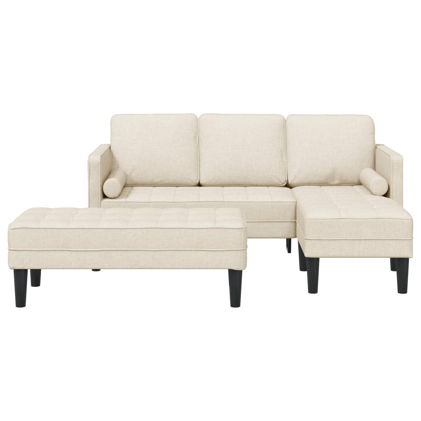 Sofa Sæt 2 stk. Linned Polyester
