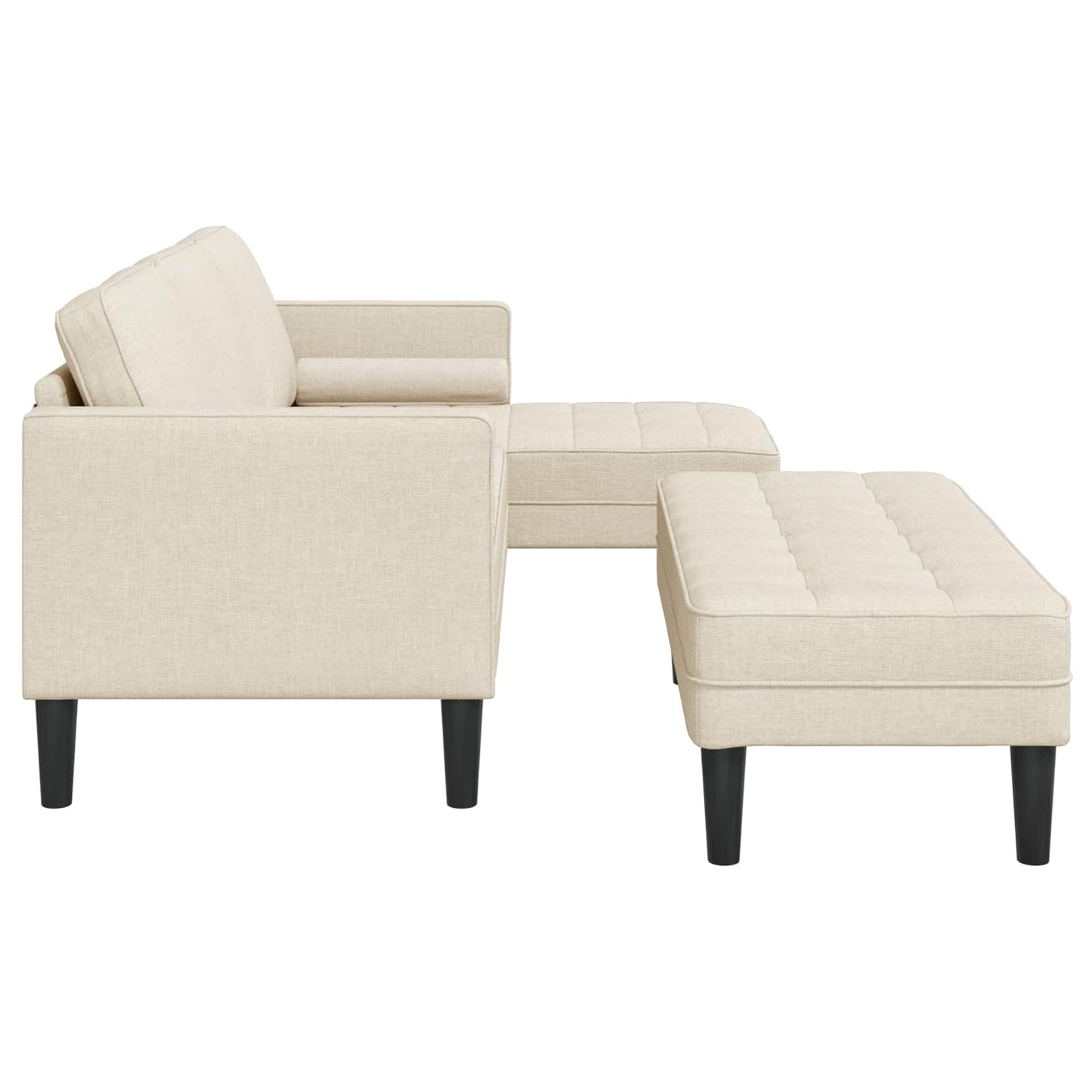 Sofa Sæt 2 stk. Linned Polyester