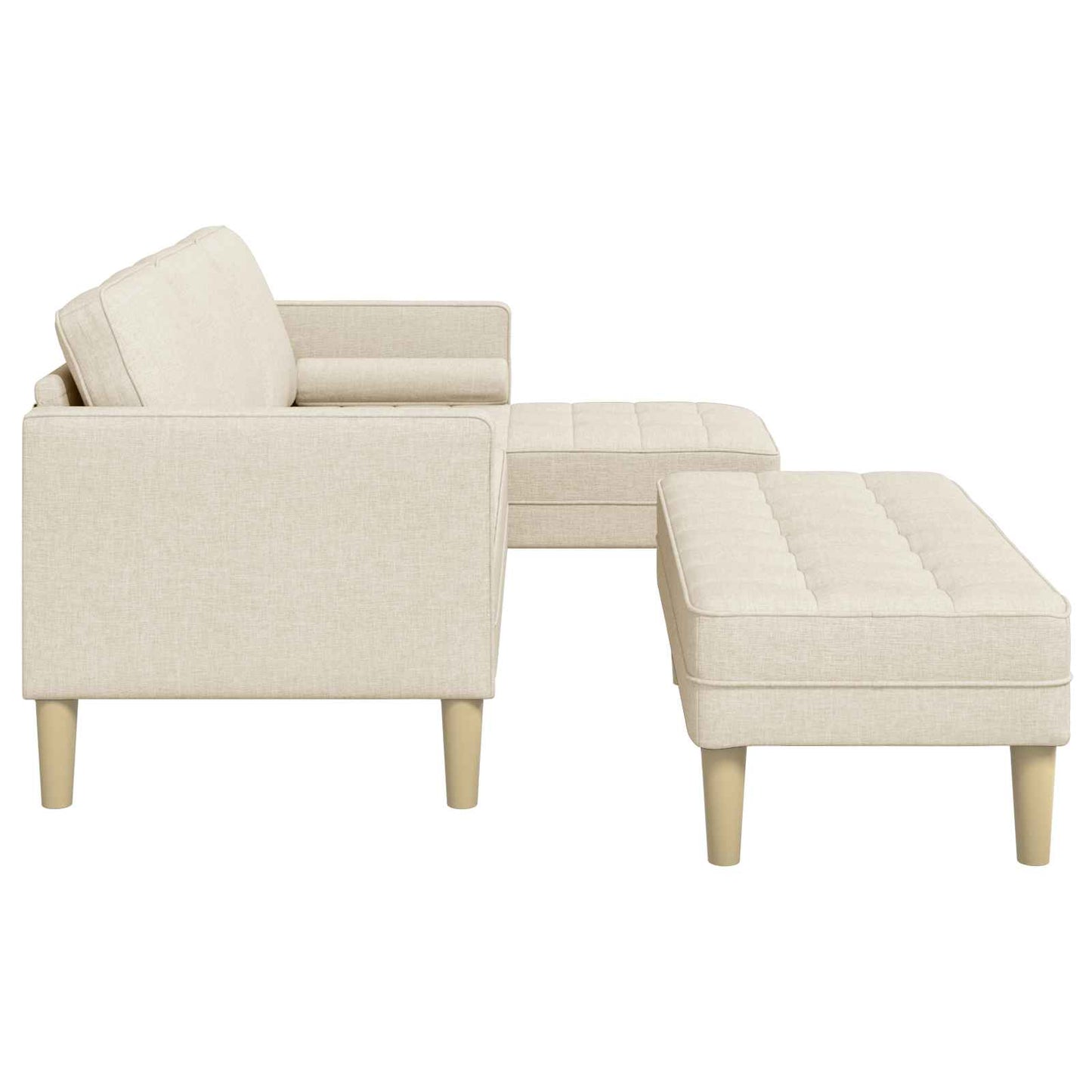 Sofa Sæt 2 stk. Linned Polyester