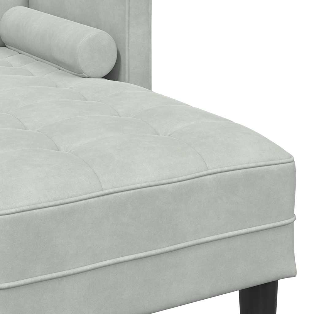 Sofa Sæt 2 stk. Lysegrå Polyester