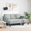 Sofa Sæt 2 stk. Lysegrå Polyester