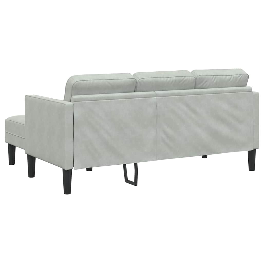 Sofa Sæt 2 stk. Lysegrå Polyester