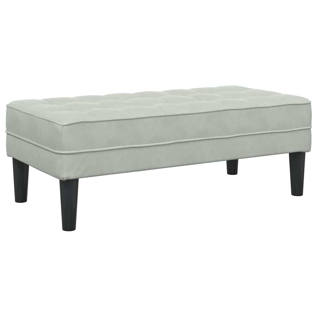 Sofa Sæt 2 stk. Lysegrå Polyester