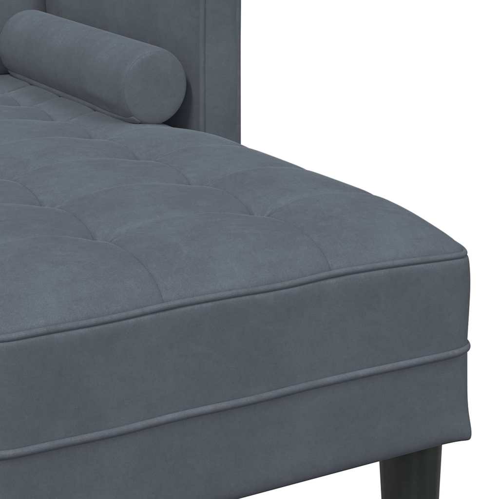Sofa Sæt 2 stk. Mørkegrå Polyester