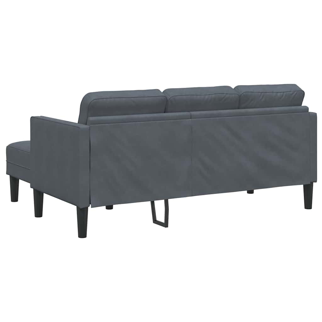 Sofa Sæt 2 stk. Mørkegrå Polyester