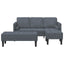 Sofa Sæt med pude 2 pcs Mørkegrå Polyester