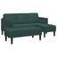 Sofa Sæt med pude 2 pcs Mørkegrøn Polyester