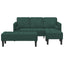 Sofa Sæt med pude 2 pcs Mørkegrøn Polyester