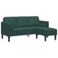 Sofa Sæt med pude 2 pcs Mørkegrøn Polyester
