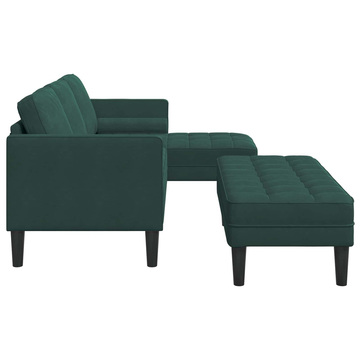 Sofa Sæt med pude 2 pcs Mørkegrøn Polyester