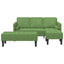 Sofa Sæt 2 stk. Lys grøn Polyester