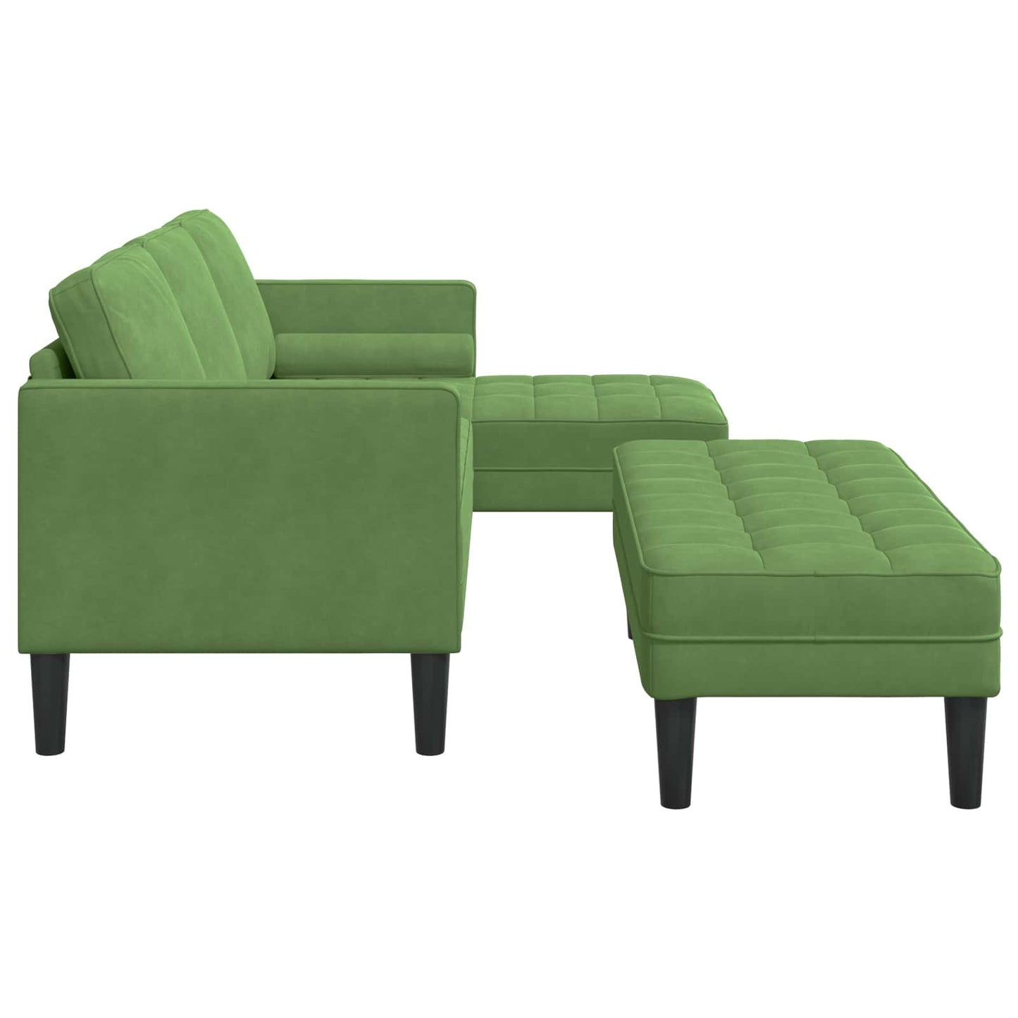 Sofa Sæt 2 stk. Lys grøn Polyester
