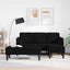 Sofa Sæt med pude 2 pcs Sort Polyester