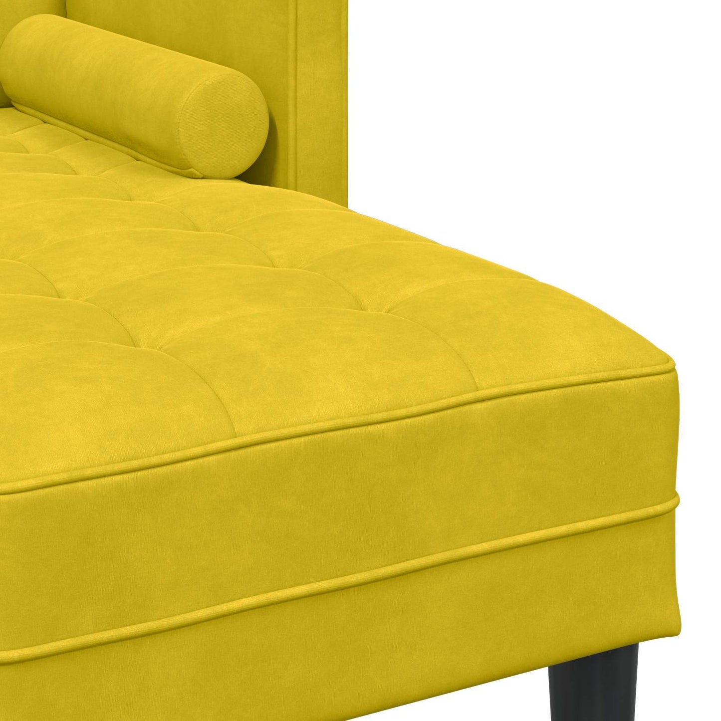 Sofa Sæt 2 stk. Gul Polyester