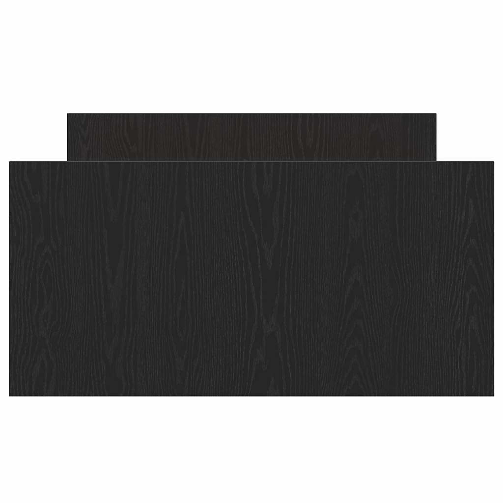 Sengestel med skuffe Sort eg 203 x 93 x 50 cm Konstrueret træ