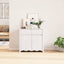 Sideboard Drammen Hvid 79 x 43 x 75.5 cm Massivt fyrretræ
