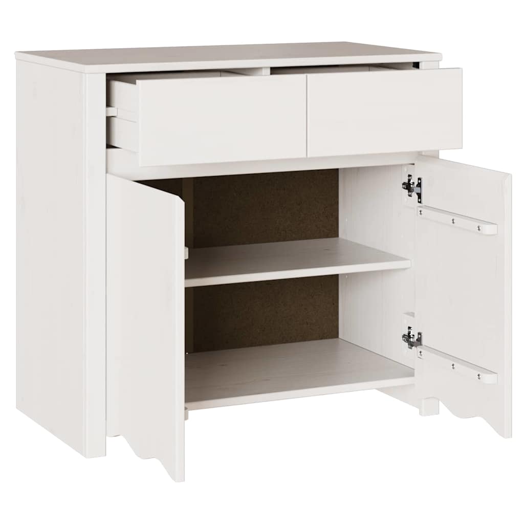 Sideboard Drammen Hvid 79 x 43 x 75.5 cm Massivt fyrretræ