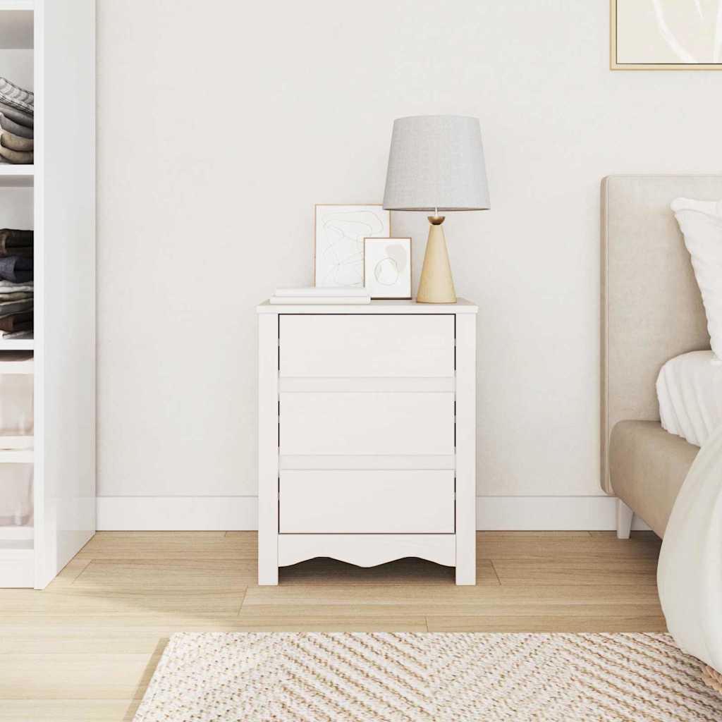 Sofabord Drammen Hvid 45 x 35 x 56 cm Massiv fyrretræ