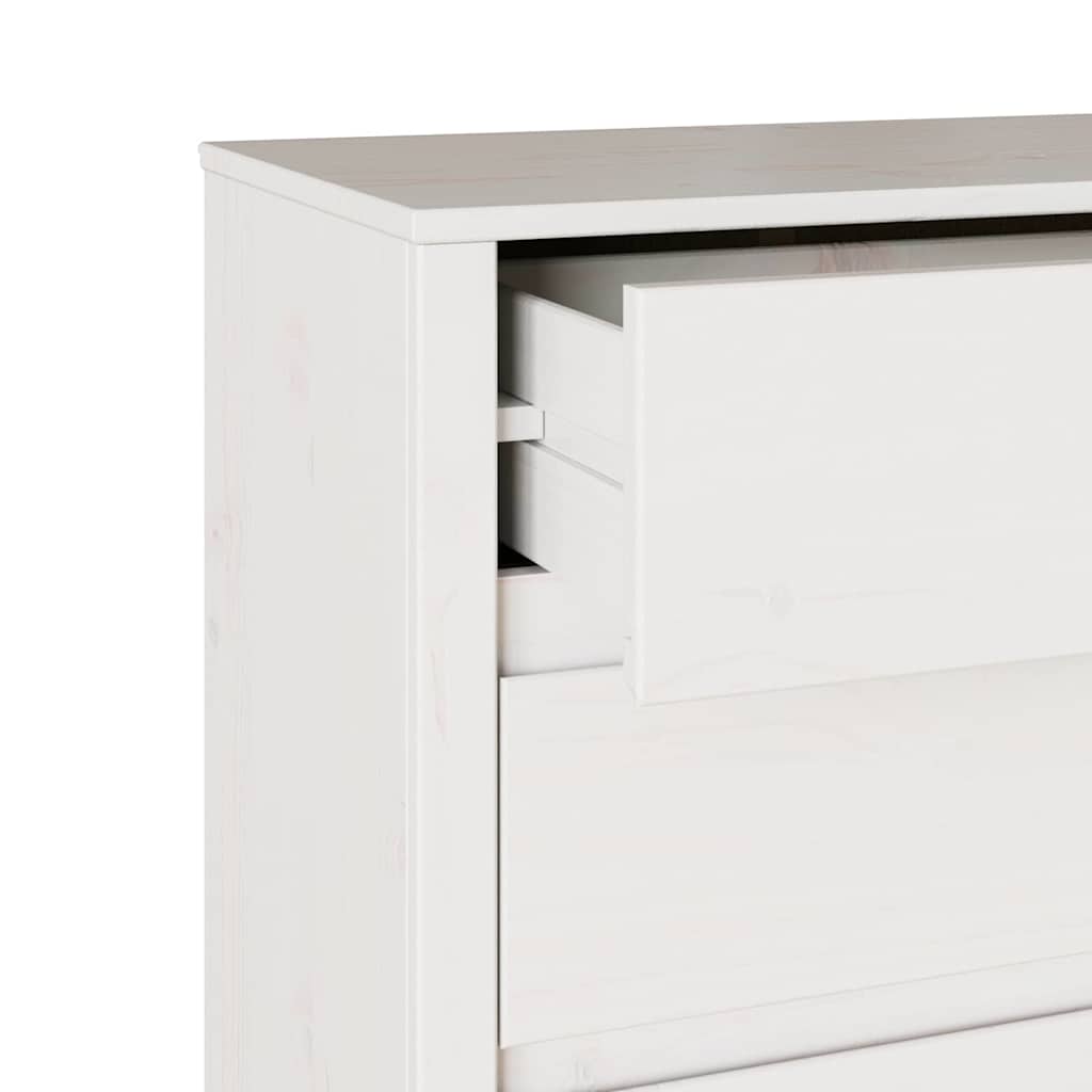 Skuffeskab Drammen Hvid 76,5 x 40 x 91 cm Massivt fyrretræ