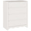 Skuffeskab Drammen Hvid 76,5 x 40 x 91 cm Massivt fyrretræ