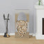 brændestativ 50x23x100 cm rustfrit stål