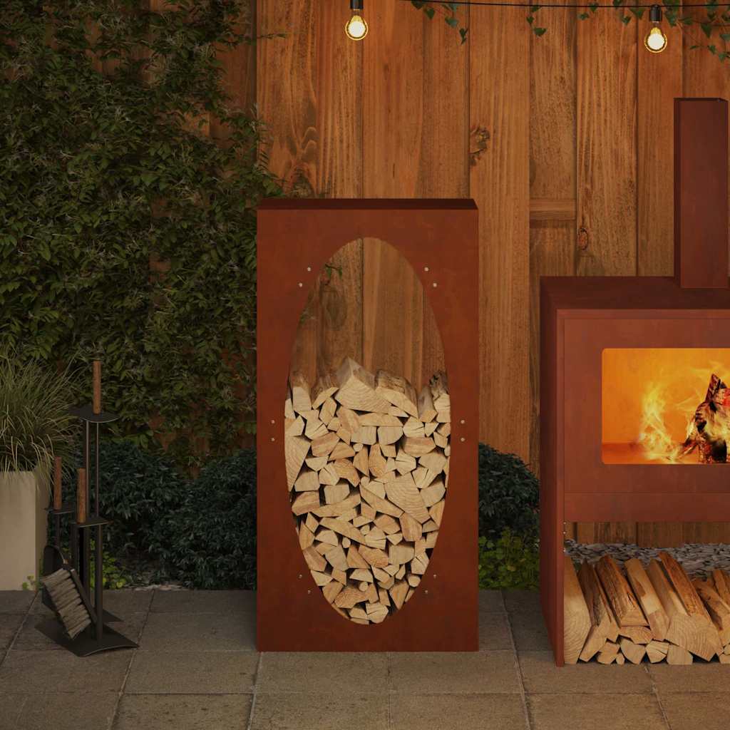 brændestativ 50x23x100 cm forvitringsstål