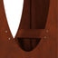 brændestativ 50x23x100 cm forvitringsstål