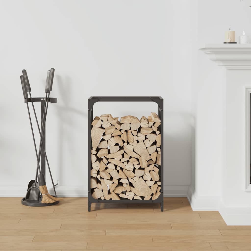brændestativ 44x28x65 cm koldvalset stål sort