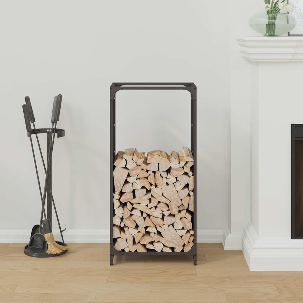 brændestativ 44x28x90 cm koldvalset stål sort