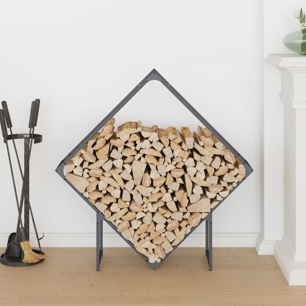 brændestativ 100x25x100 cm koldvalset stål antracitgrå