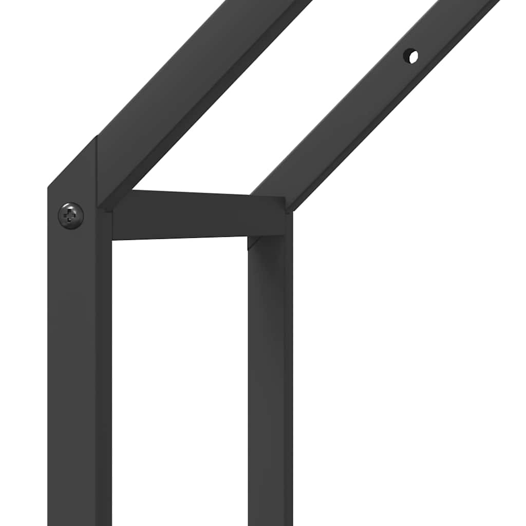 brændestativ 40x25x60 cm koldvalset stål sort