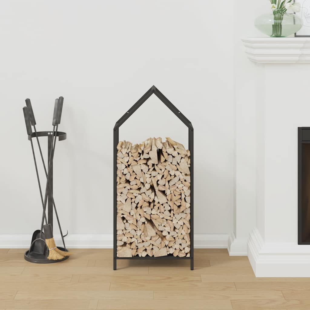 brændestativ 40x25x90 cm koldvalset stål sort