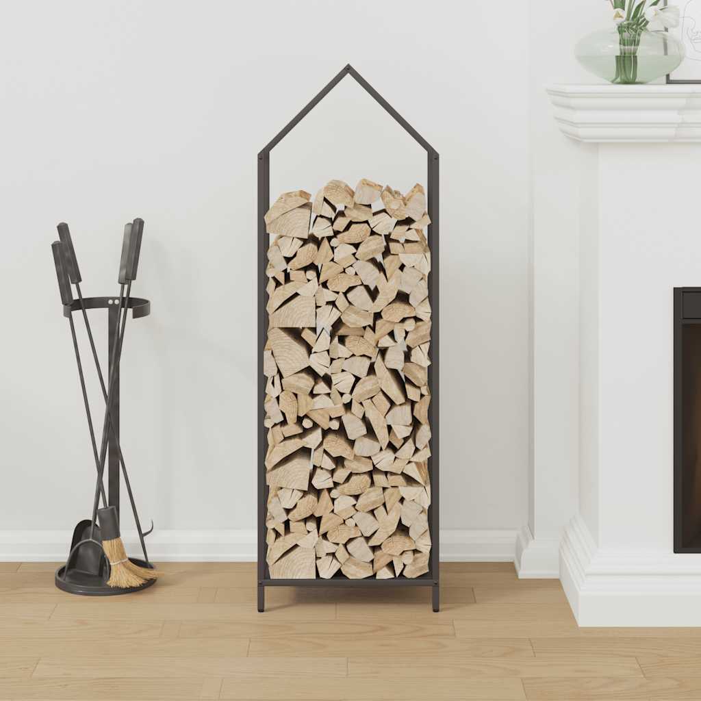brændestativ 40x25x120 cm koldvalset stål sort