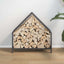 brændestativ 60x25x60 cm koldvalset stål sort