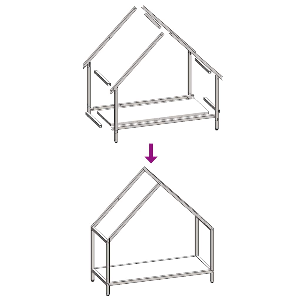 brændestativ 60x25x60 cm koldvalset stål antracitgrå