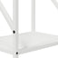 brændestativ 34x25x100 cm koldvalset stål hvid