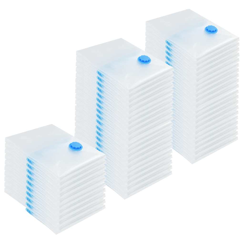 Opbevaringsposer 50 pcs Gennemsigtig og blå 70 x 50 cm