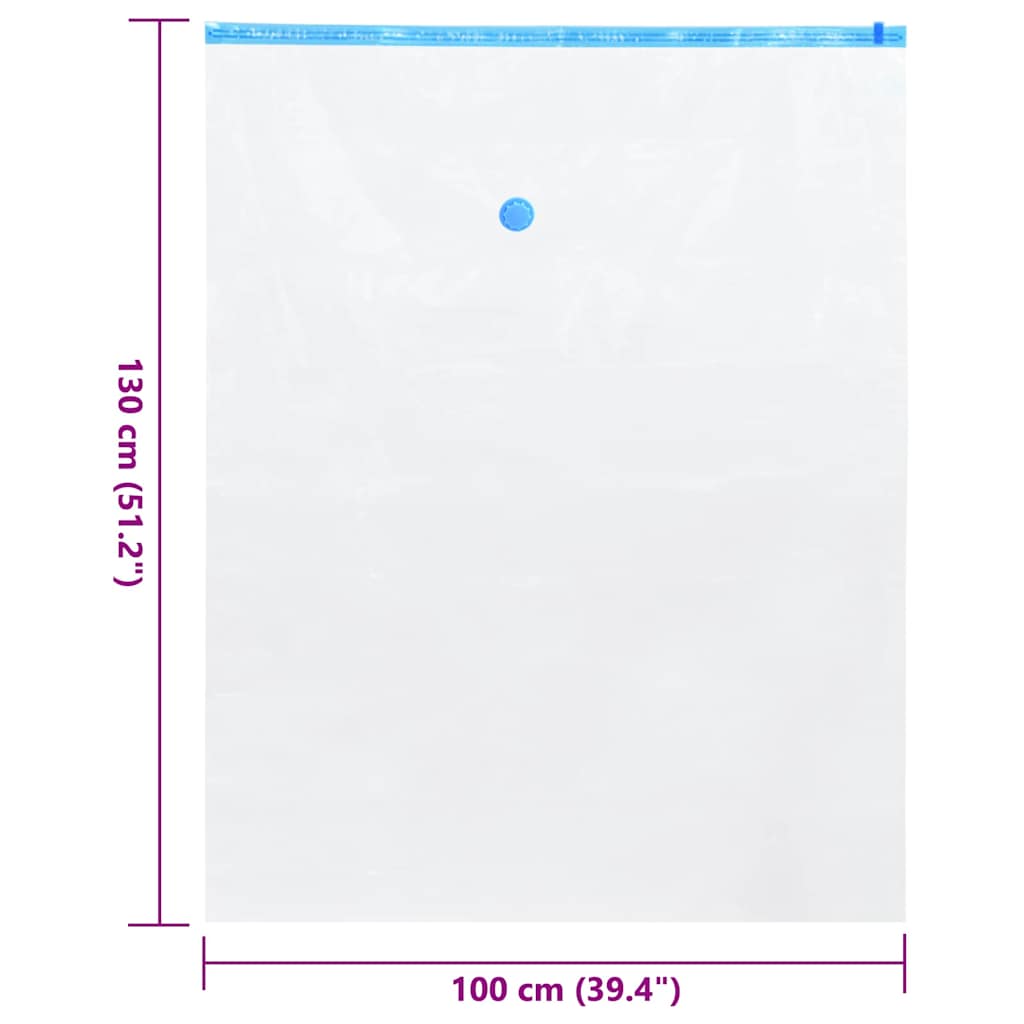 Opbevaringsposer 10 pcs Gennemsigtig og blå 130 x 100 cm