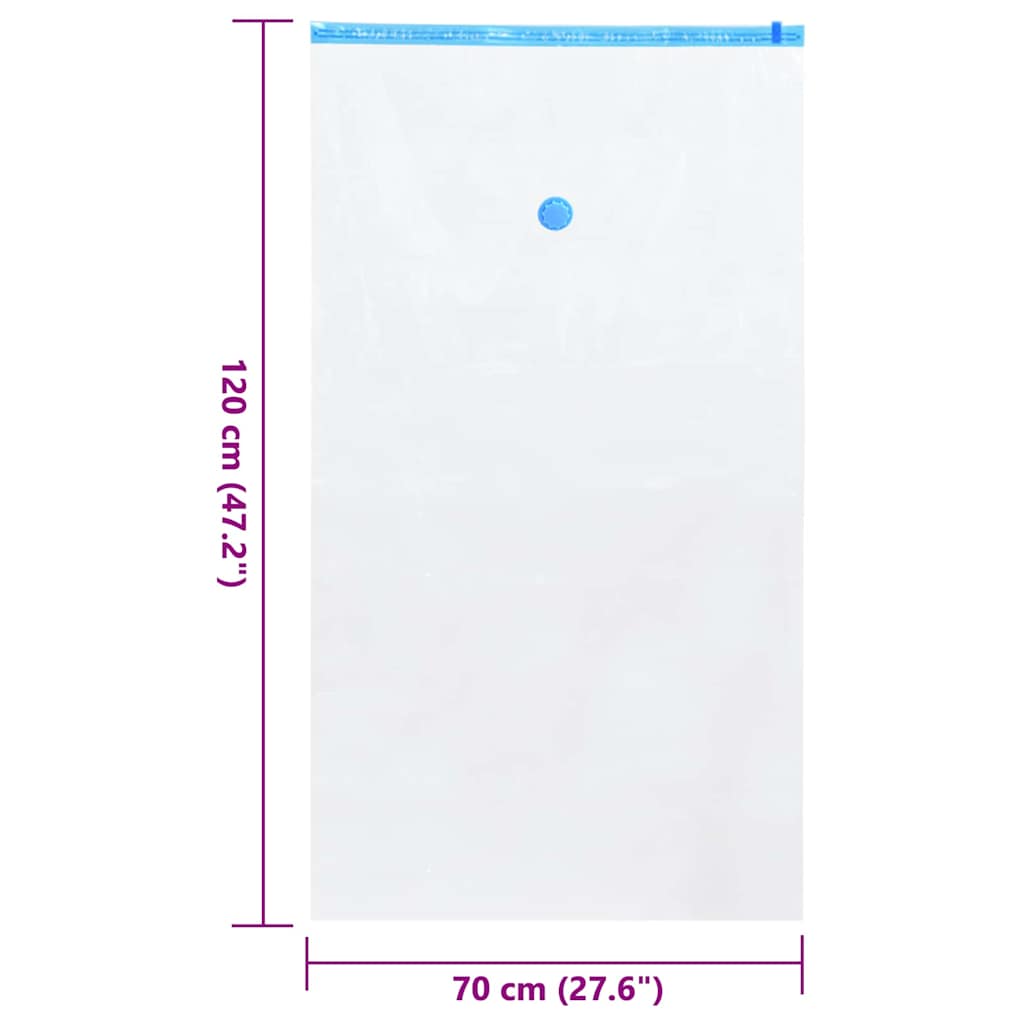 Opbevaringsposer 5 pcs Gennemsigtig og blå 120 x 70 cm
